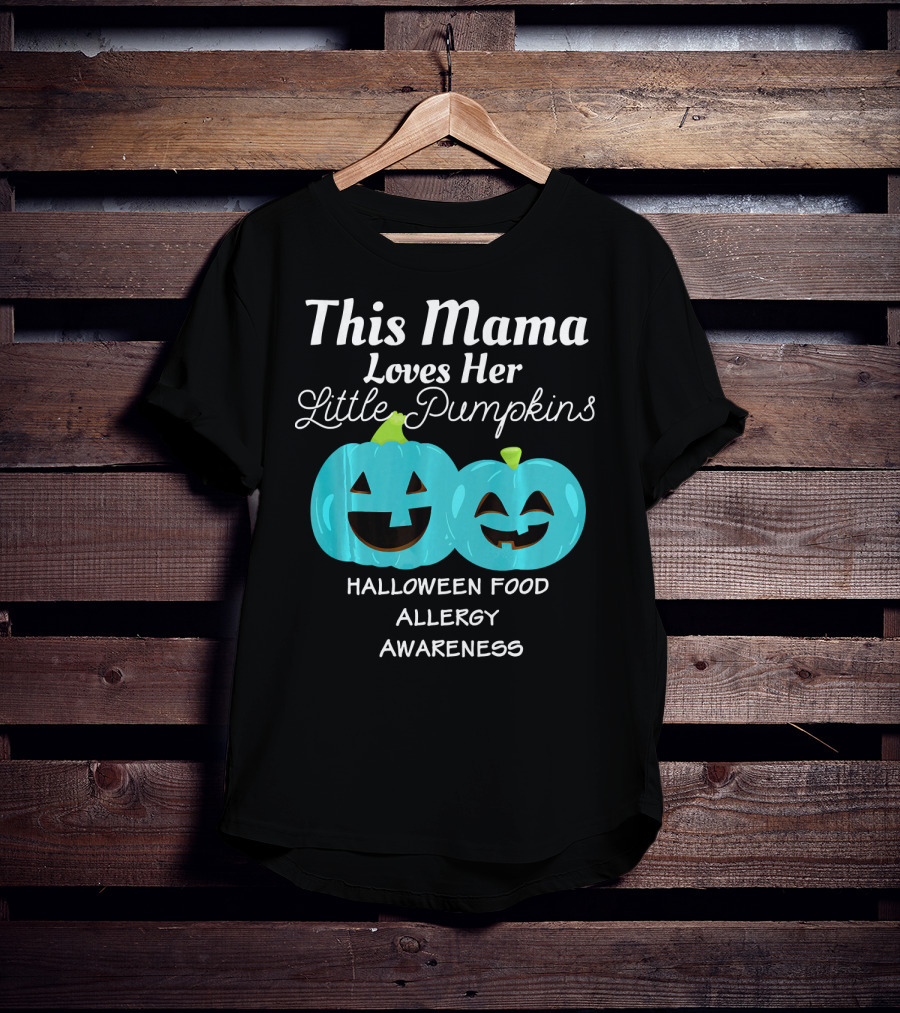 This Mama Loves Her Little Pumpkins Halloween Food Allergy Awareness T-Shirt