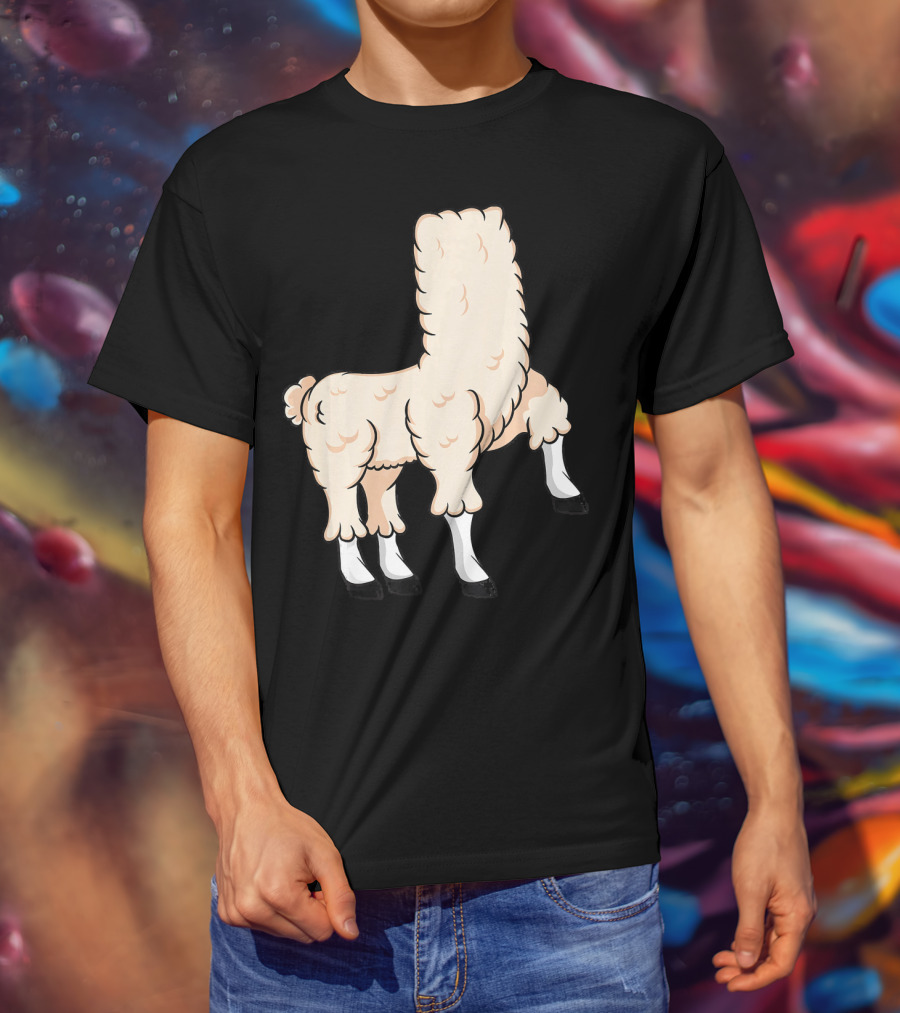 Llama Costume Halloween Easy Cosplay Headless T-Shirt