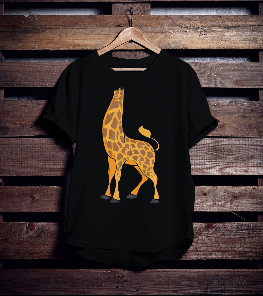 Giraffe In The Style Of A Dinosaur At The Tail End T-Shirt
