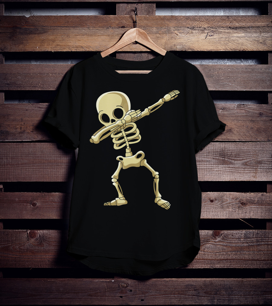 Kids Skeleton Dabbing Pose T-Shirt