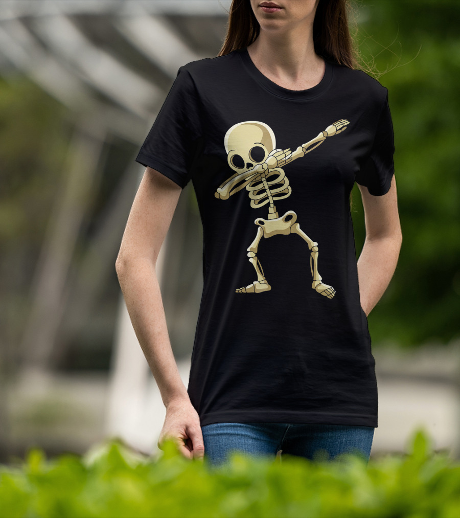 Kids Skeleton Dabbing Pose T-Shirt