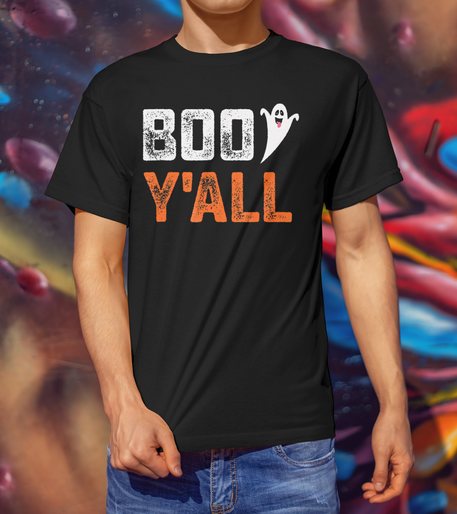 Boo Y'All Ghost Halloween Humor T-Shirt