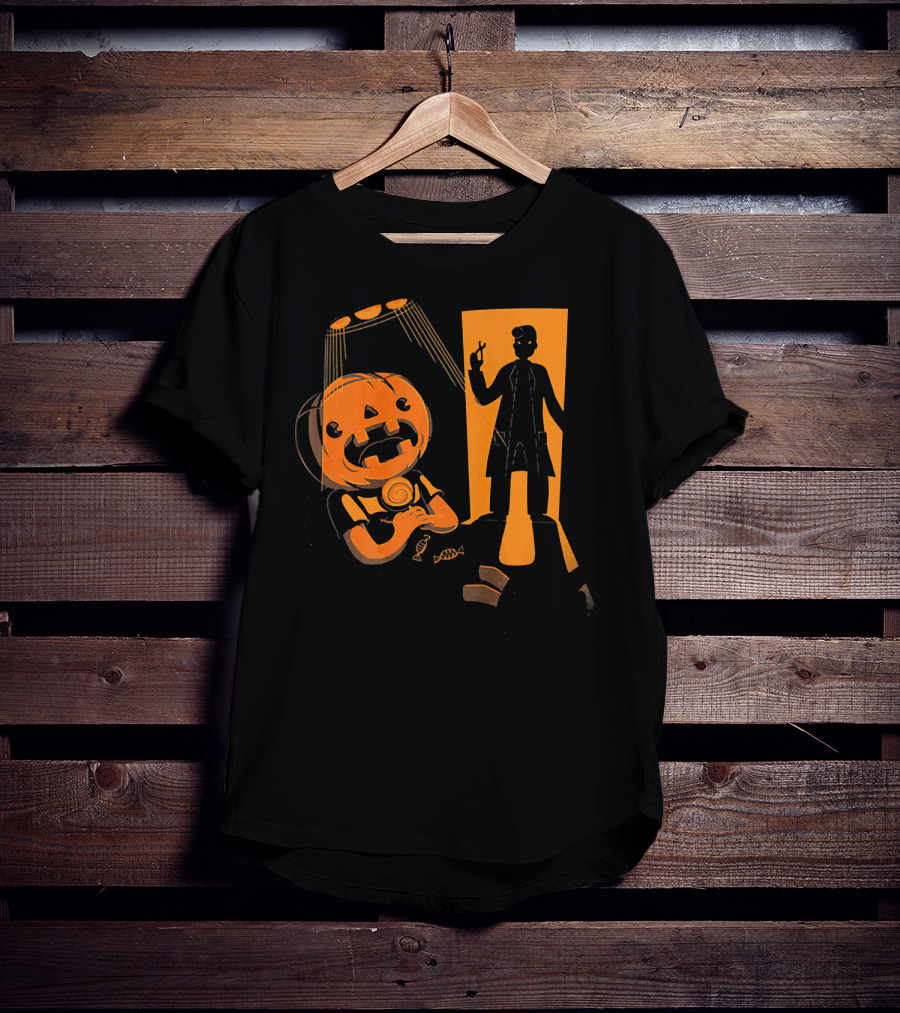 Dentist Halloween Horror Pumpkin Patient Dental Hygienist Shadow T-Shirt