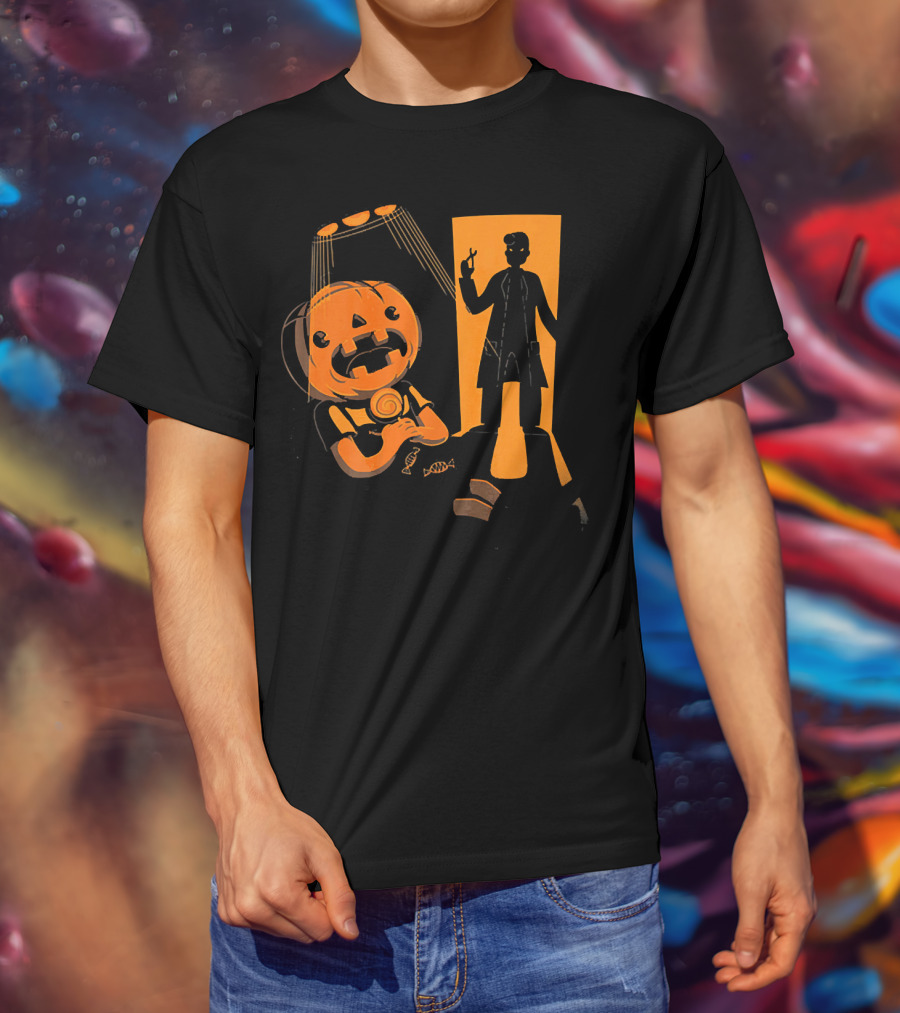 Dentist Halloween Horror Pumpkin Patient Dental Hygienist Shadow T-Shirt