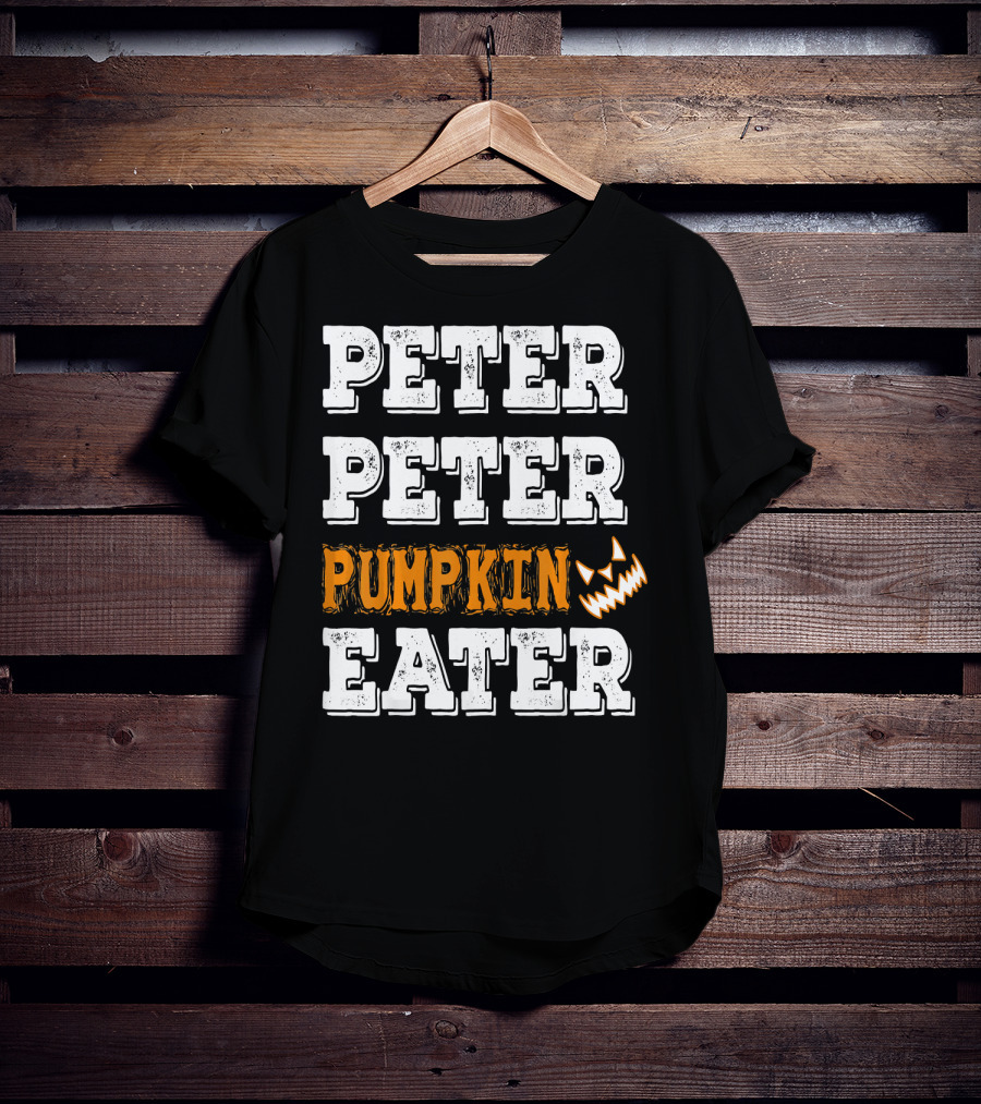 Peter Peter Pumpkin Eater Jack-O'-Lantern Face T-Shirt