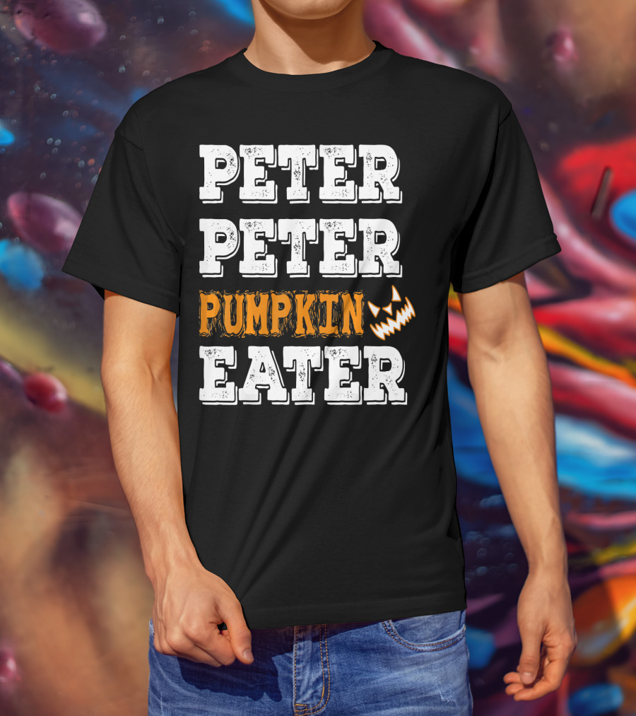 Peter Peter Pumpkin Eater Jack-O'-Lantern Face T-Shirt