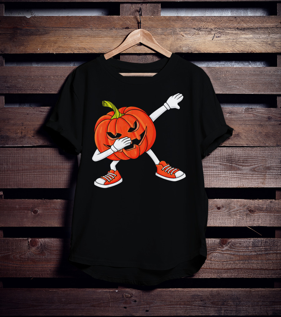 Dabbing Jack O Lantern Pumpkin Dance Pose T-Shirt