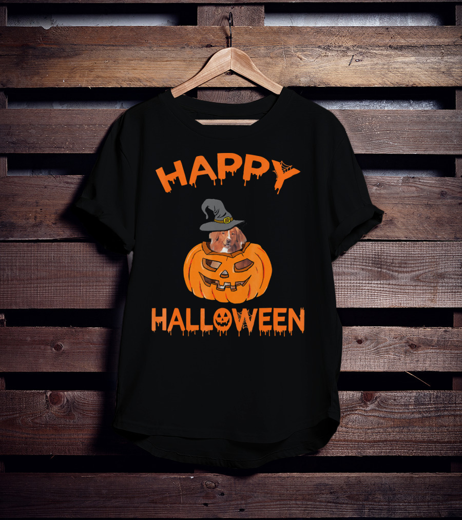 Happy Halloween Nova Scotia Duck Tolling Retriever Pumpkin T-Shirt