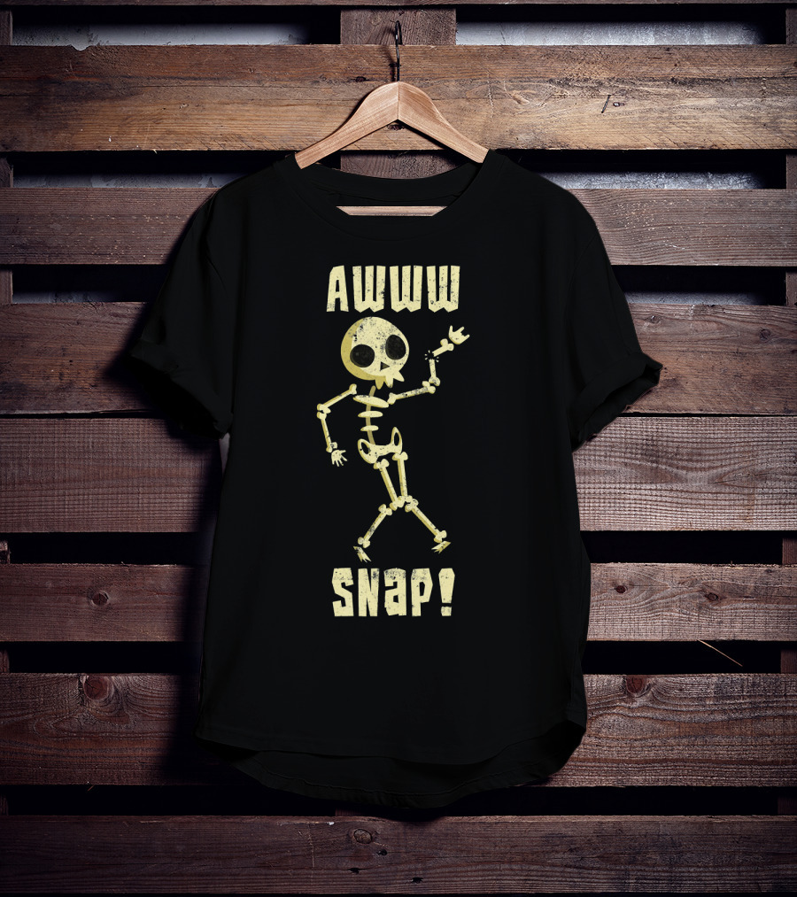 Awww Snap Funny Broken Arm Skeleton T-Shirt
