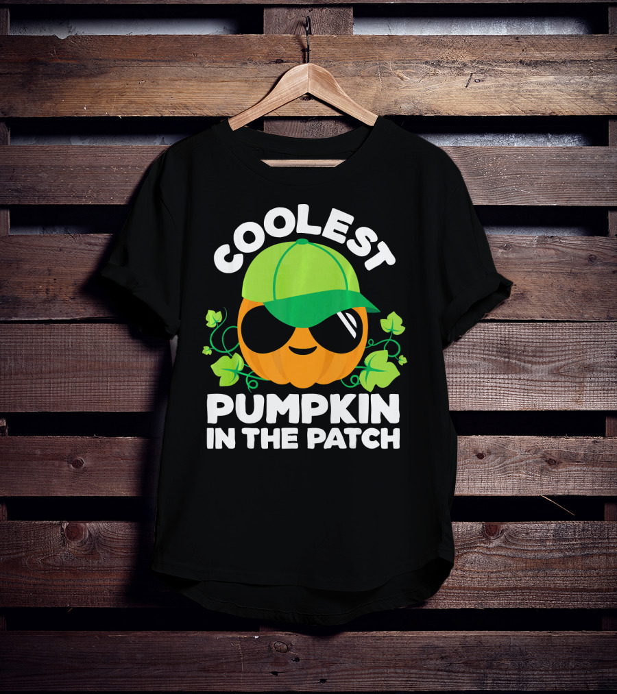 Coolest Pumpkin In The Patch Kids Pumpkin Patch Boys Or Girls Fall Co T-Shirt
