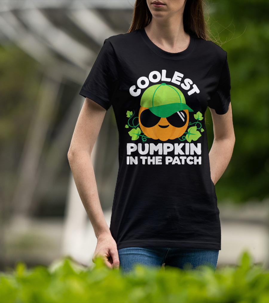 Coolest Pumpkin In The Patch Kids Pumpkin Patch Boys Or Girls Fall Co T-Shirt