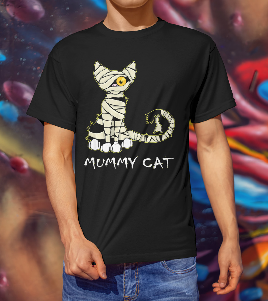 Mummy Cat Black Cat Mummy T-Shirt