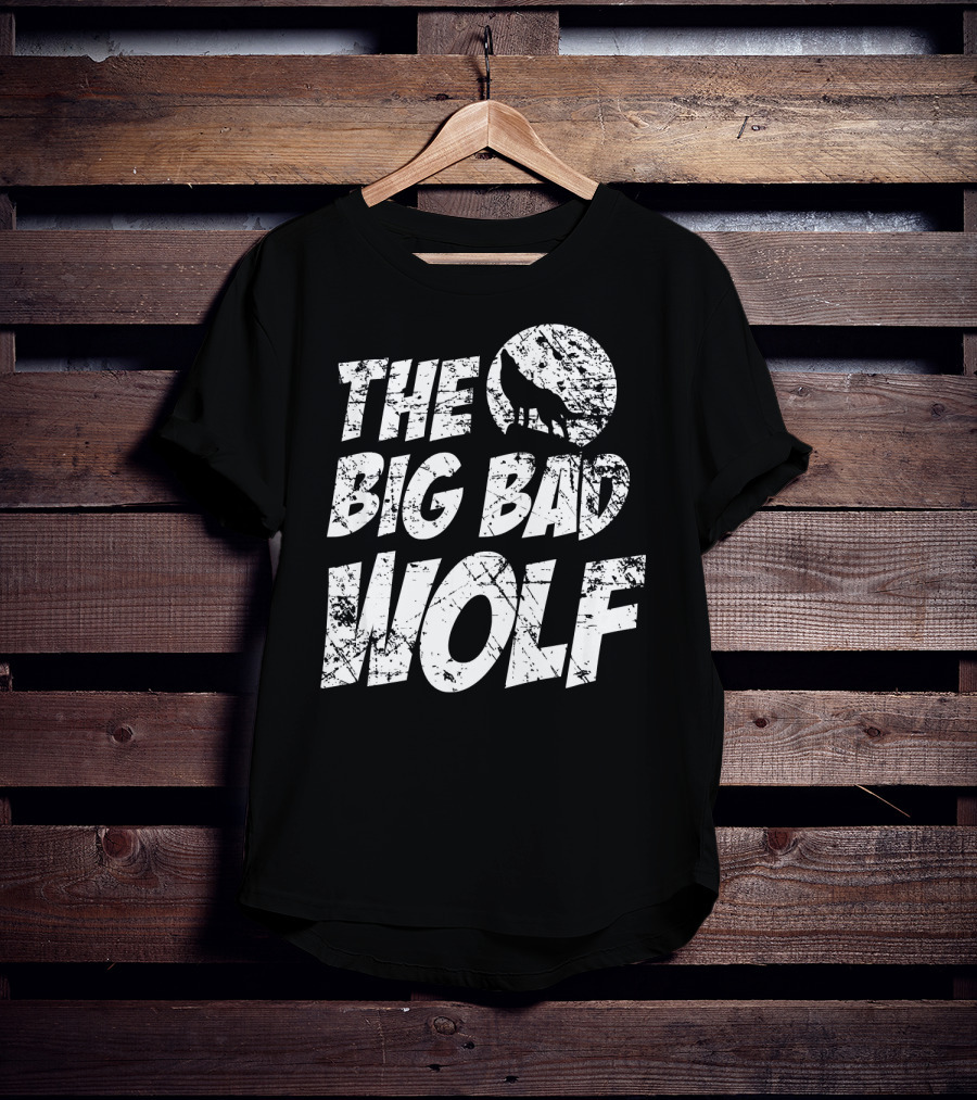The Big Bad Wolf Howling Silhouette Moon T-Shirt