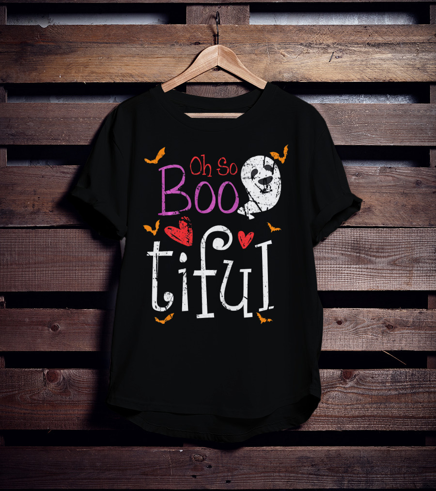Oh So Boo Tiful Ghost Hearts And Bats T-Shirt