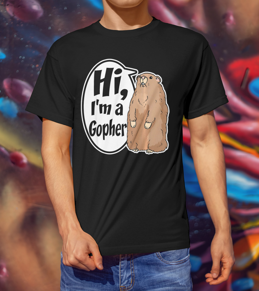 Hi I'm A Gopher Funny Halloween Party Cos T-Shirt