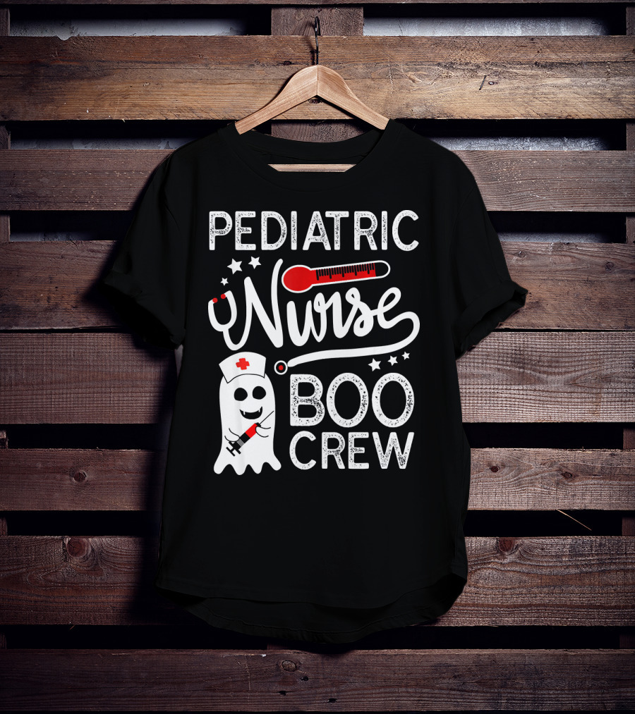 Pediatric Nurse Boo Crew Halloween Costume T-Shirt