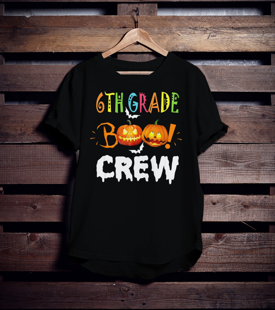 6th Grade Boo Crew Halloween Funny Pumpkins T-Shirt