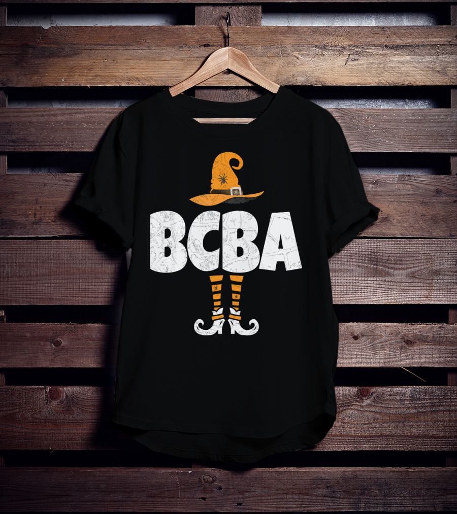 BCBA Witch Hat And Striped Socks Halloween T-Shirt