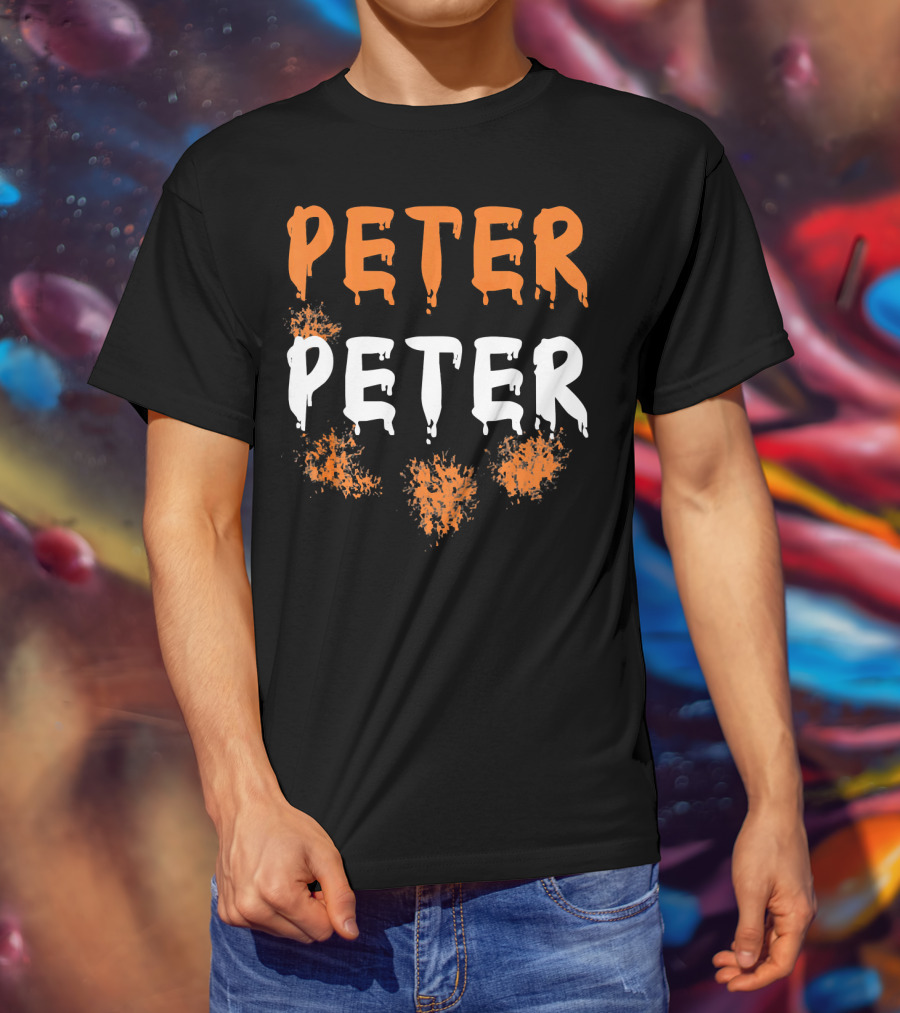 Peter Peter Halloween Pumpkin Eater Spooky Font T-Shirt