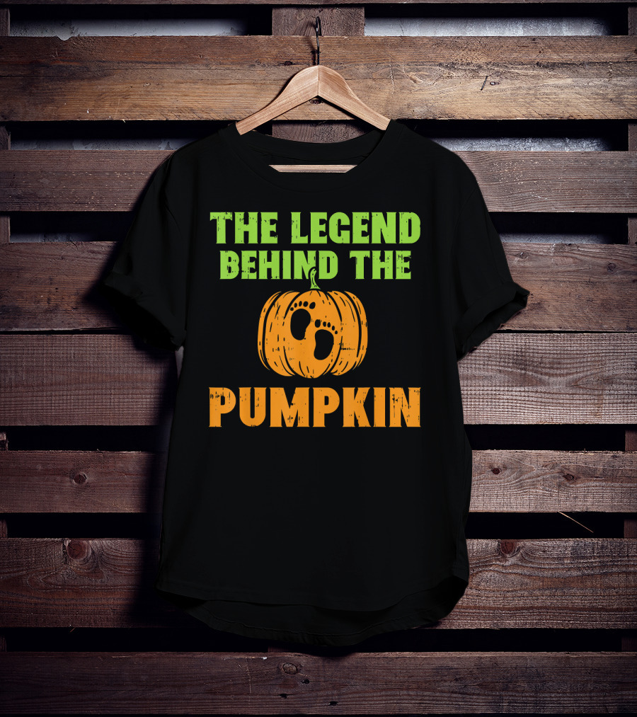 The Legend Behind The Pumpkin Footprints Baby Announcement T-Shirt