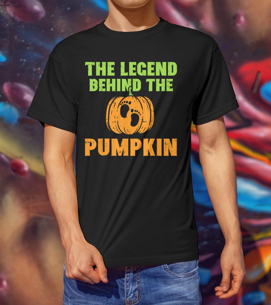 The Legend Behind The Pumpkin Footprints Baby Announcement T-Shirt