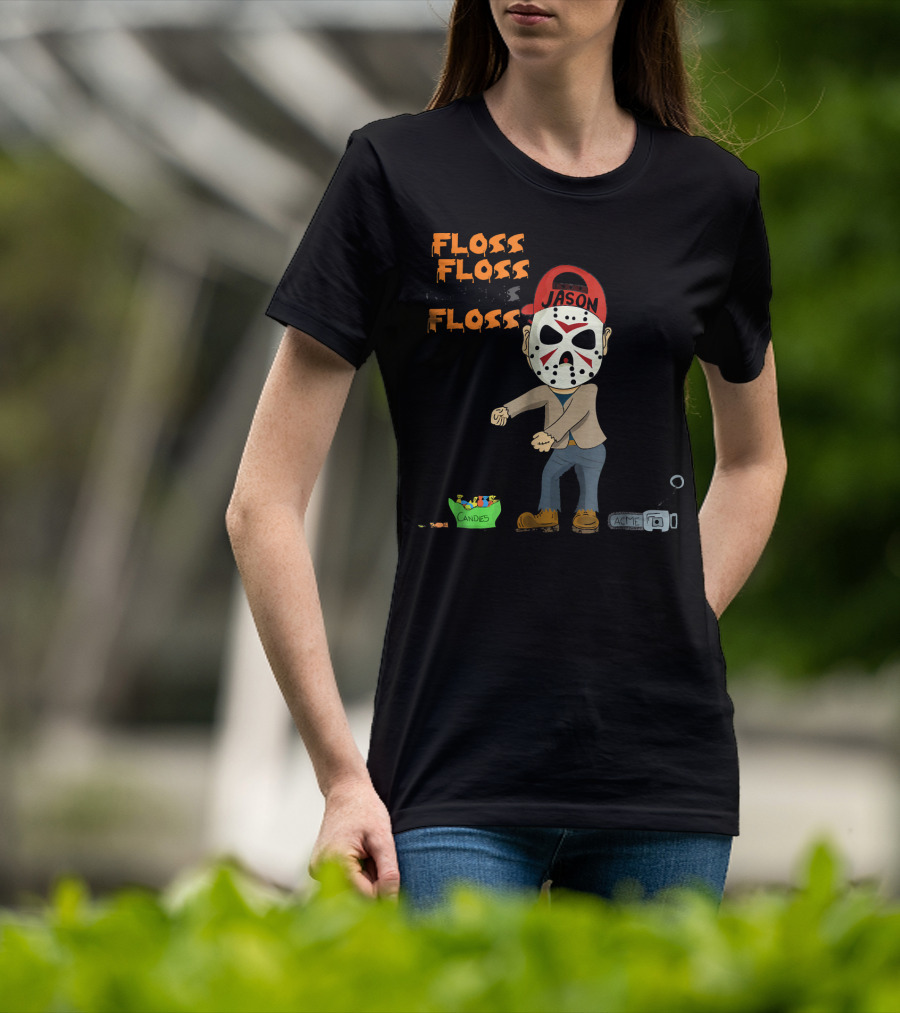 Floss Floss Floss Jason Mask Halloween Dance With Candy And Trap T-Shirt