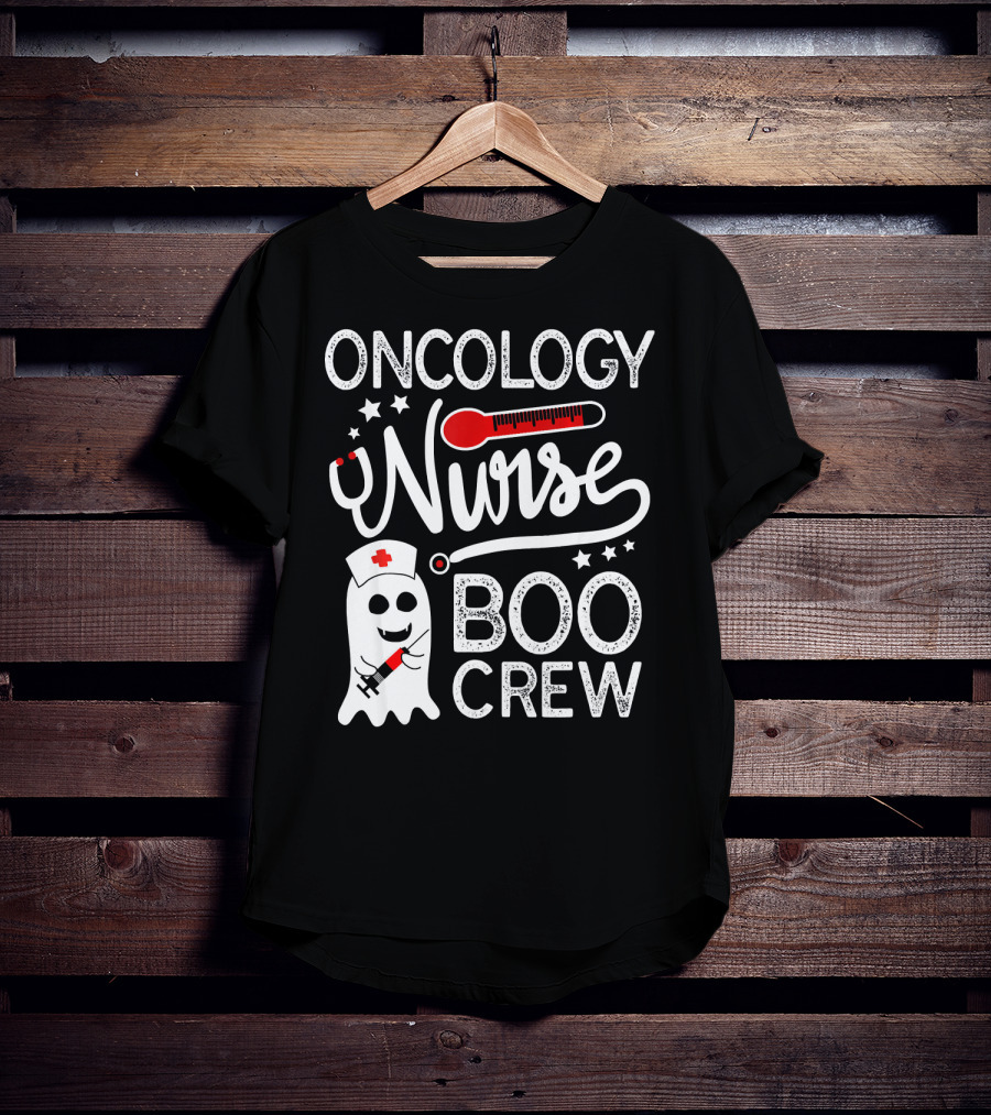Oncology Nurse Boo Crew Halloween Costume T-Shirt