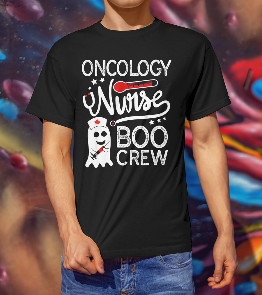 Oncology Nurse Boo Crew Halloween Costume T-Shirt