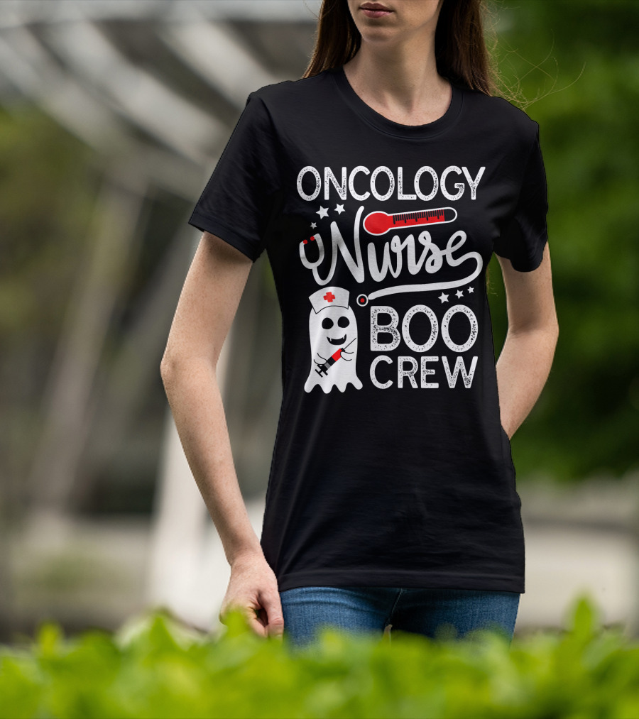 Oncology Nurse Boo Crew Halloween Costume T-Shirt