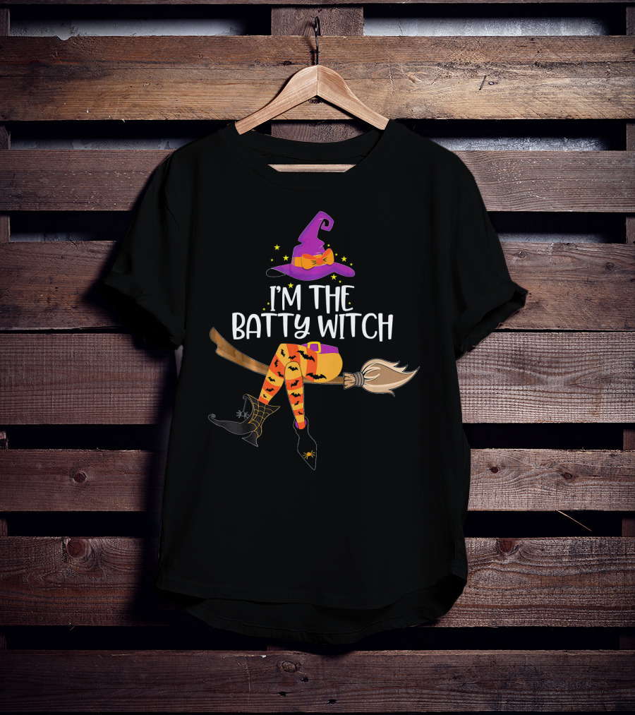 I'm The Batty Witch Halloween Broomstick Costume T-Shirt