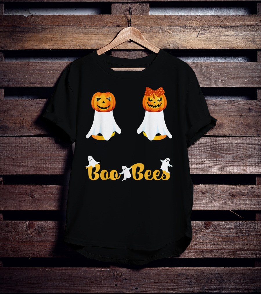 Boo Bees Couples Halloween Costume With Pumpkin Ghosts Scary T-Shirt