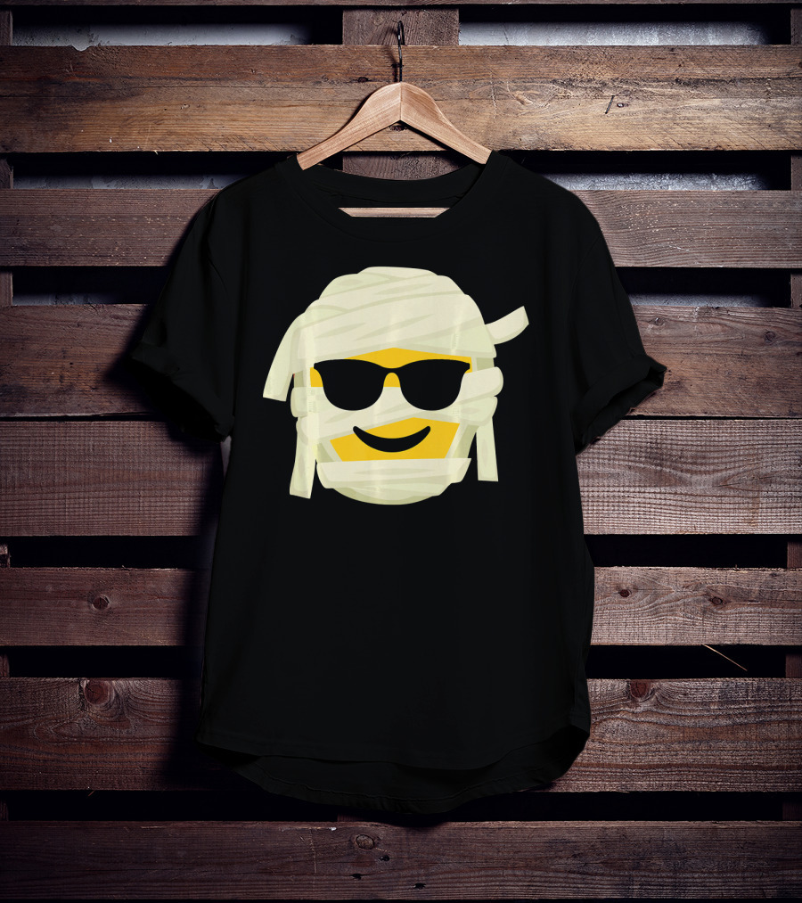 Mummy Emoji Wrapped In Bandages With Cool Shades T-Shirt