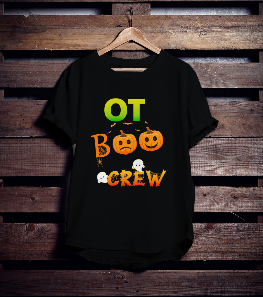 OT Boo Crew Halloween Funny Occupational Pumpkin Ghosts T-Shirt