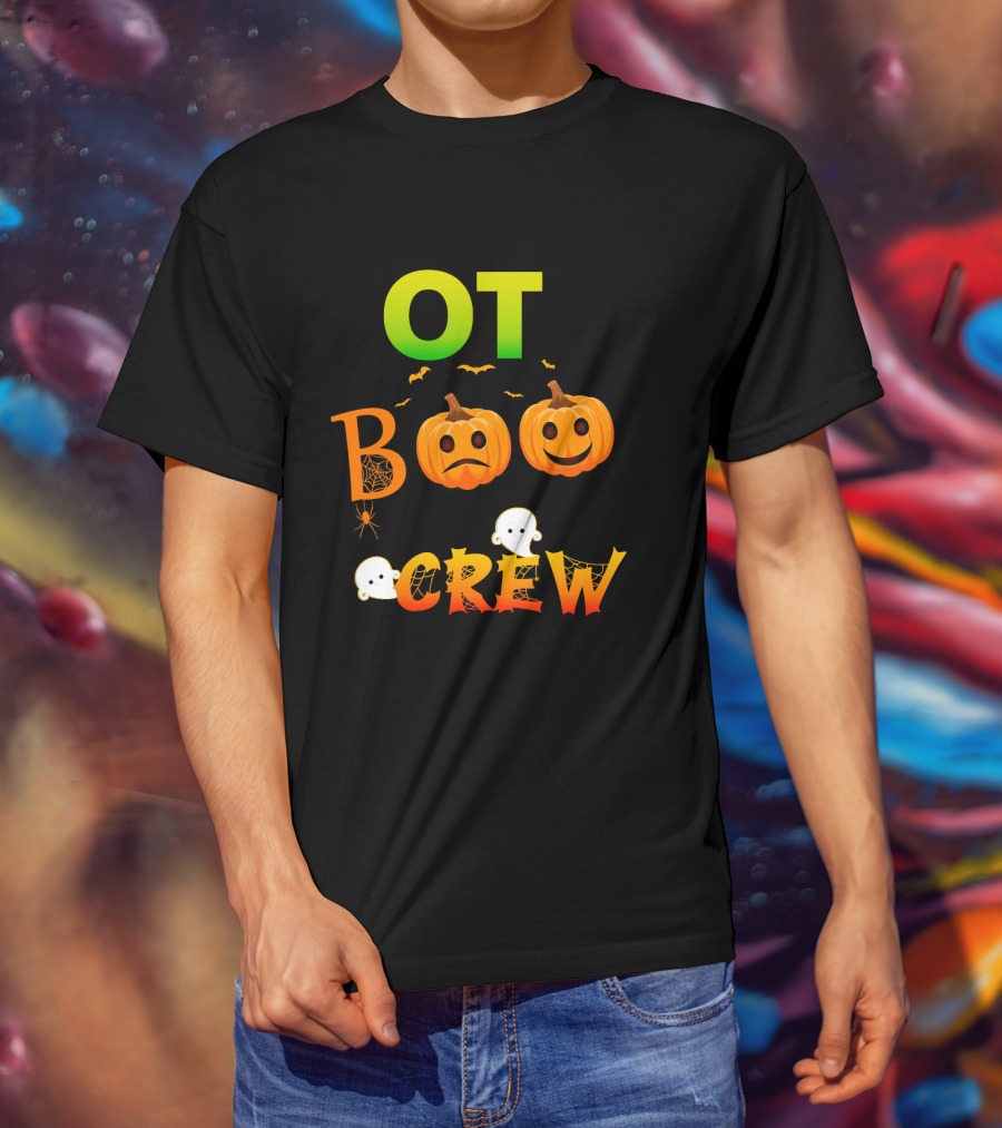 OT Boo Crew Halloween Funny Occupational Pumpkin Ghosts T-Shirt