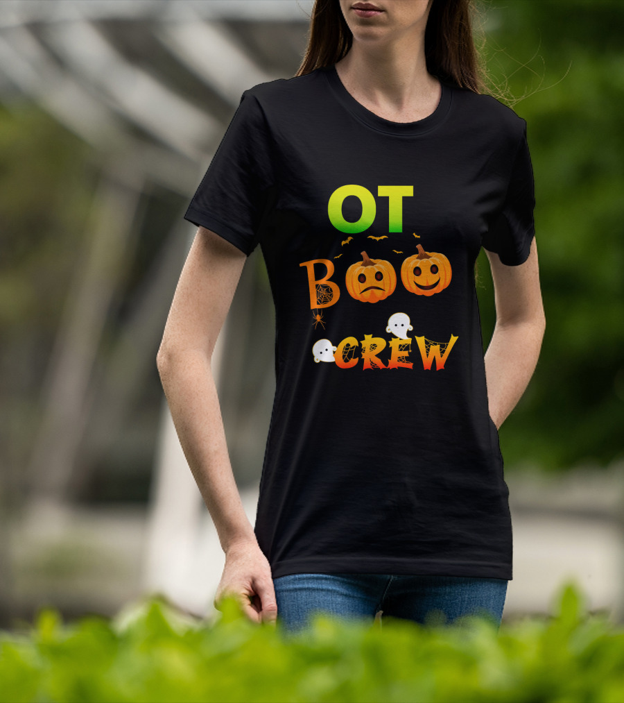 OT Boo Crew Halloween Funny Occupational Pumpkin Ghosts T-Shirt