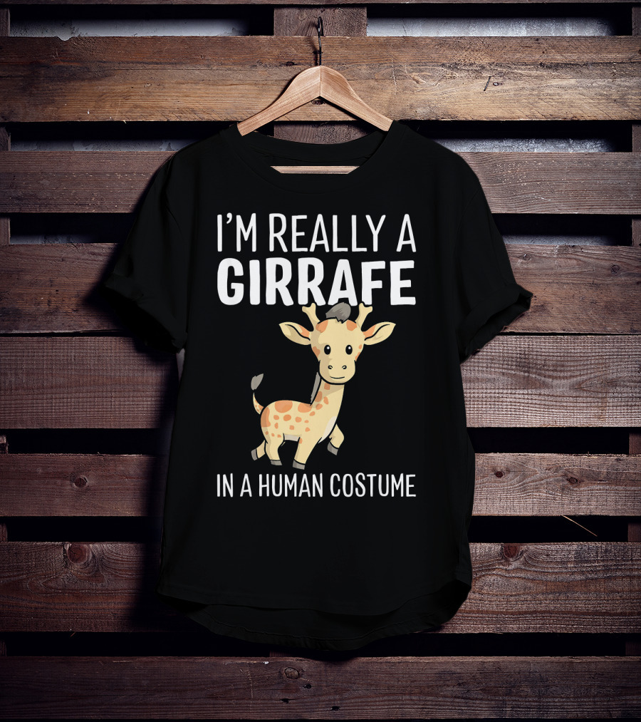 I'm Really A Giraffe IN A Human Costume T-Shirt