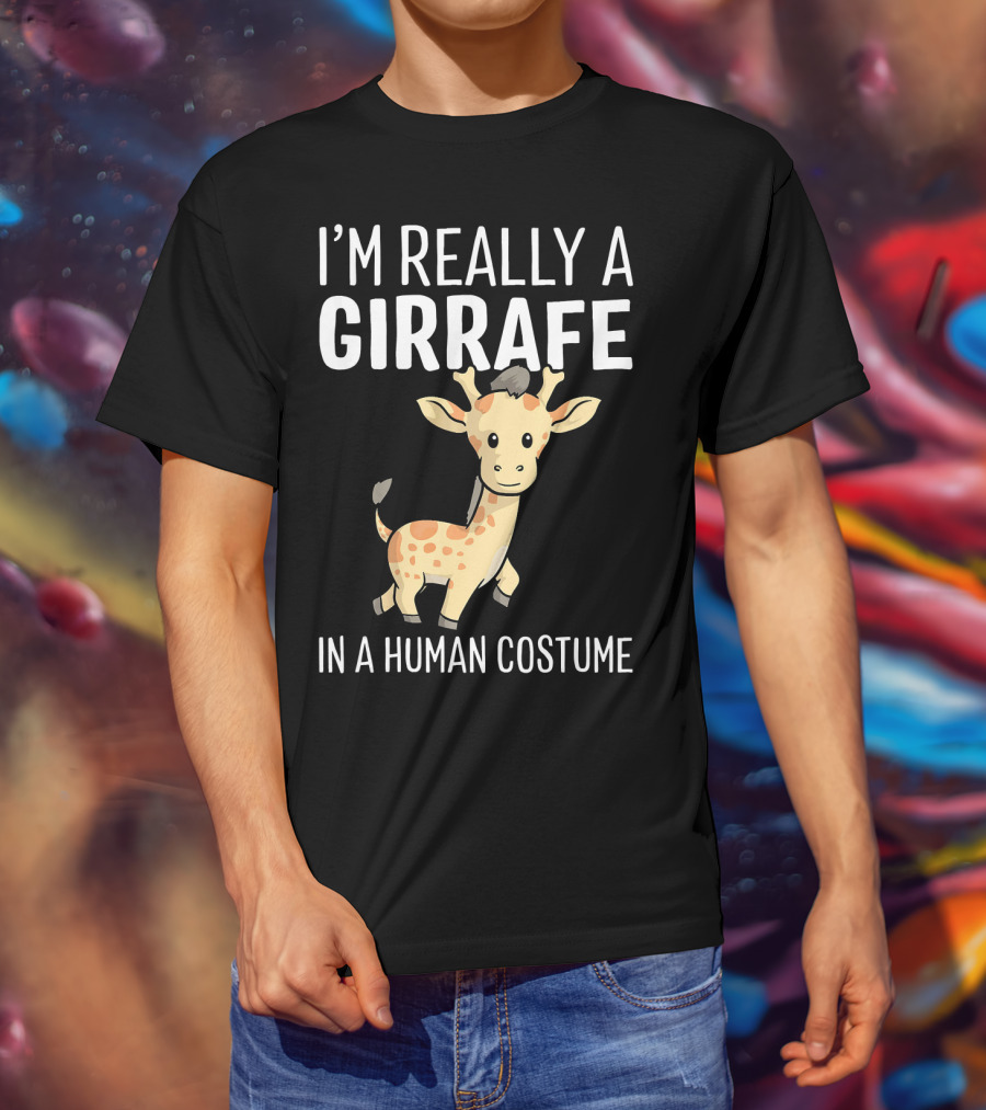 I'm Really A Giraffe IN A Human Costume T-Shirt