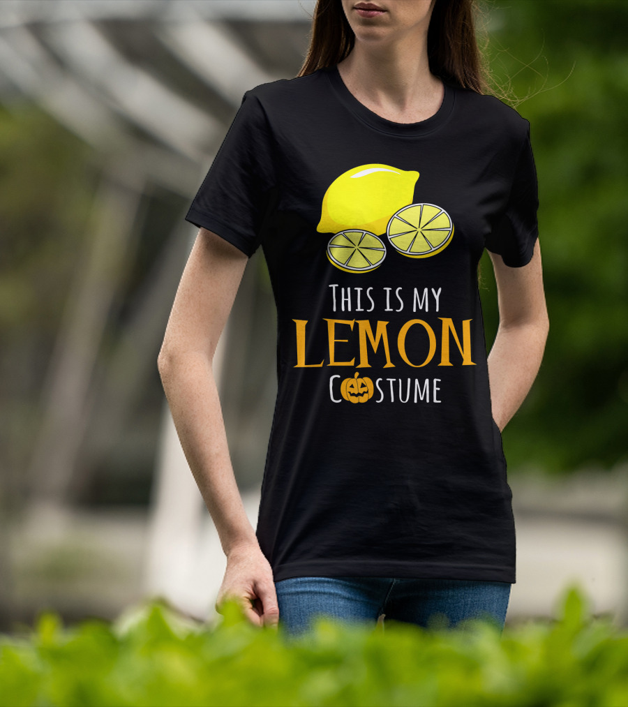 This Is My Lemon Costume With Halloween Pumpkin Family T-Shirt