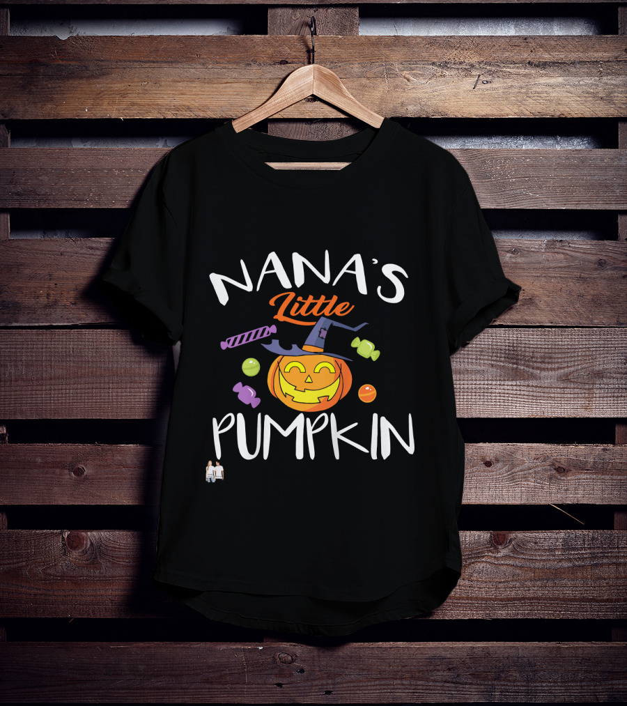 Nana's Little Pumpkin Halloween Candy Jack O'Lantern T-Shirt