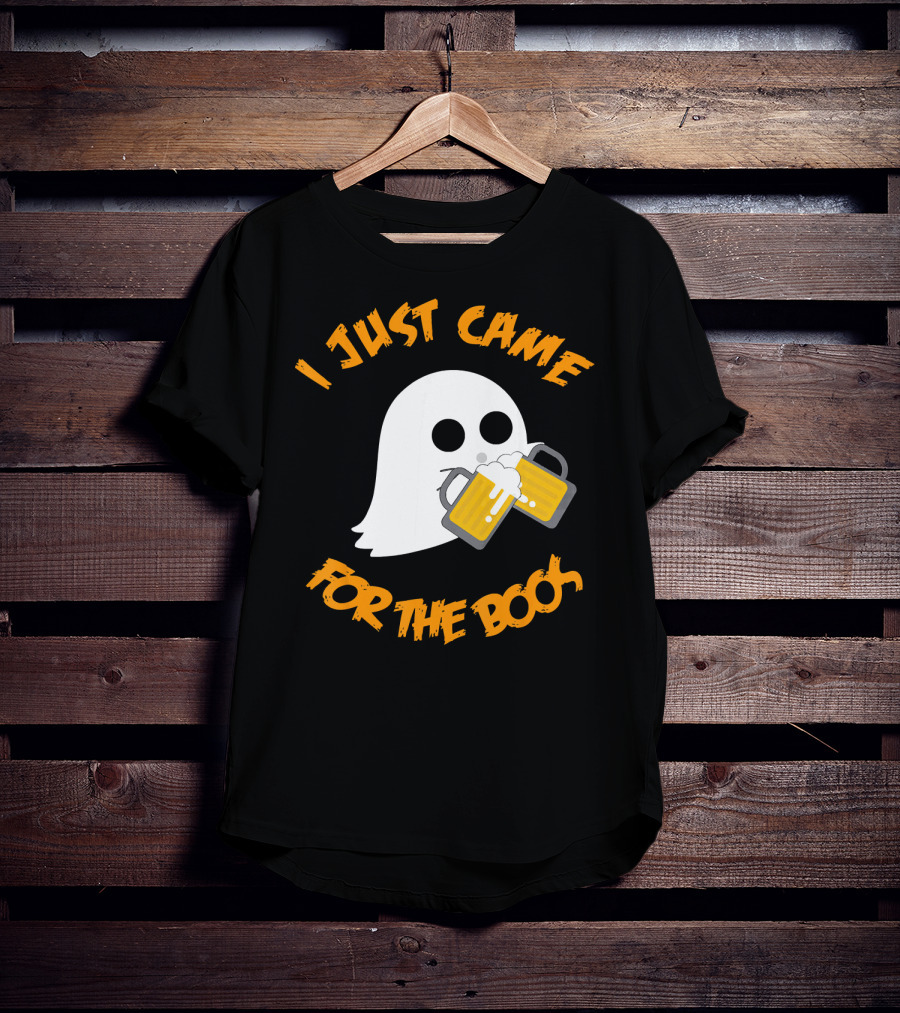 I Just Came Here For The Boos Ghost Holding Beer Mugs T-Shirt