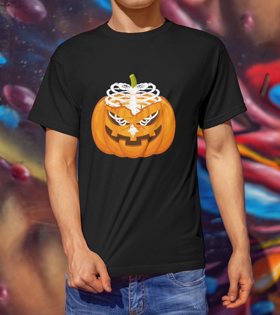 Radiology Halloween Pumpkin X Ray Skeleton T-Shirt