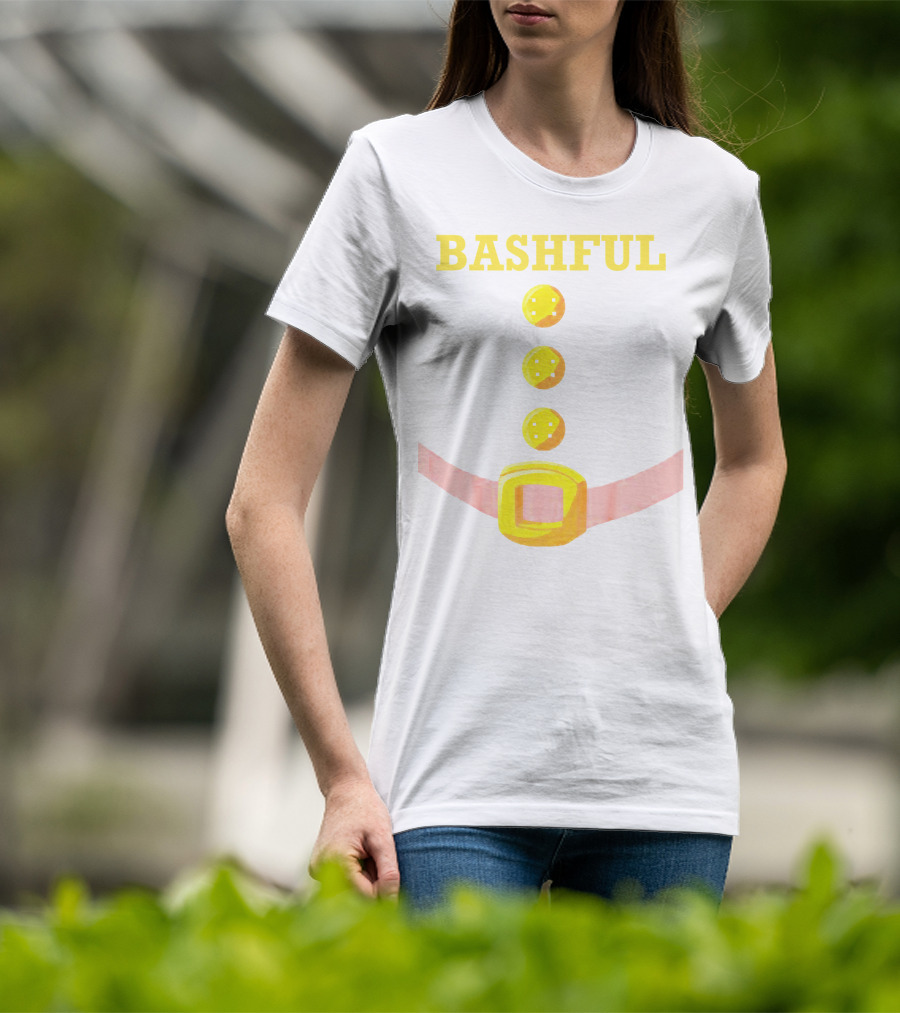 Bashful Dwarf Costume Belt Buckle Buttons Funny Idea T-Shirt
