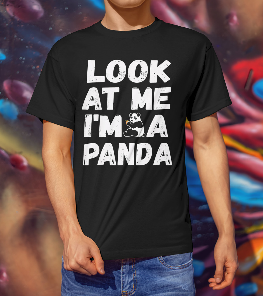 Look At Me I'm A Panda Holding Candy Halloween Co T-Shirt