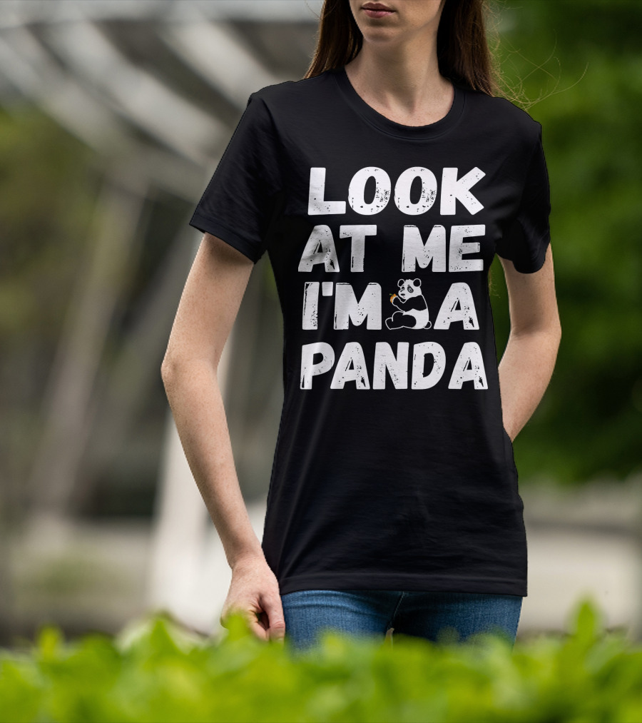 Look At Me I'm A Panda Holding Candy Halloween Co T-Shirt