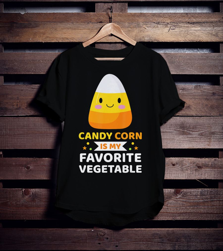 Candy Corn Is My Favorite Vegetable Sarc Halloween Humor T-Shirt