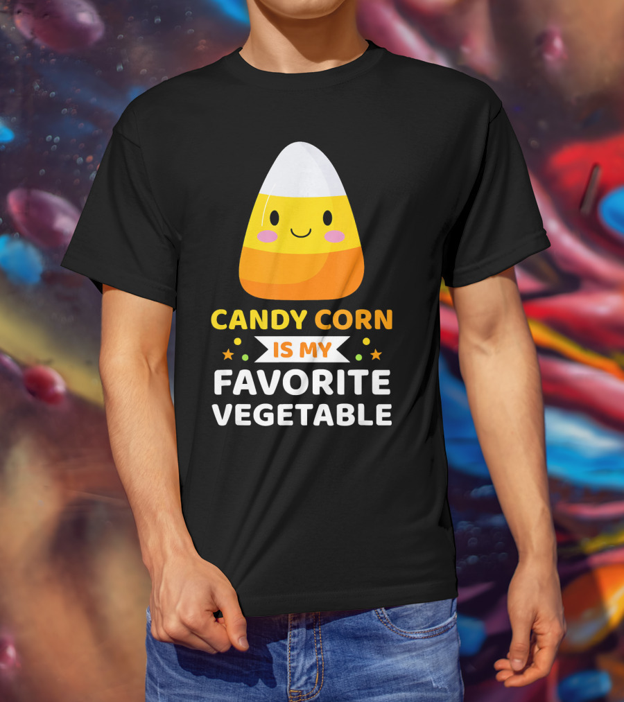 Candy Corn Is My Favorite Vegetable Sarc Halloween Humor T-Shirt