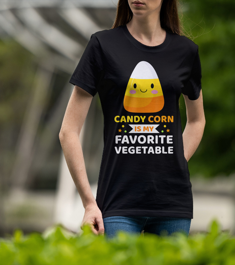 Candy Corn Is My Favorite Vegetable Sarc Halloween Humor T-Shirt