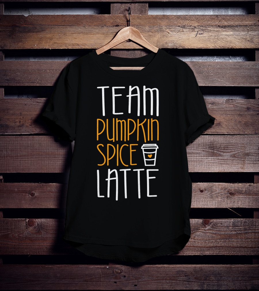 Team Pumpkin Spice Latte PSL Coffee Heart T-Shirt