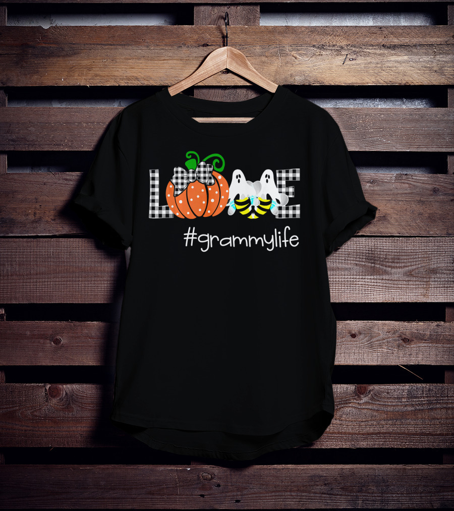 Love Pumpkin Ghost Bee #grammylife T-Shirt