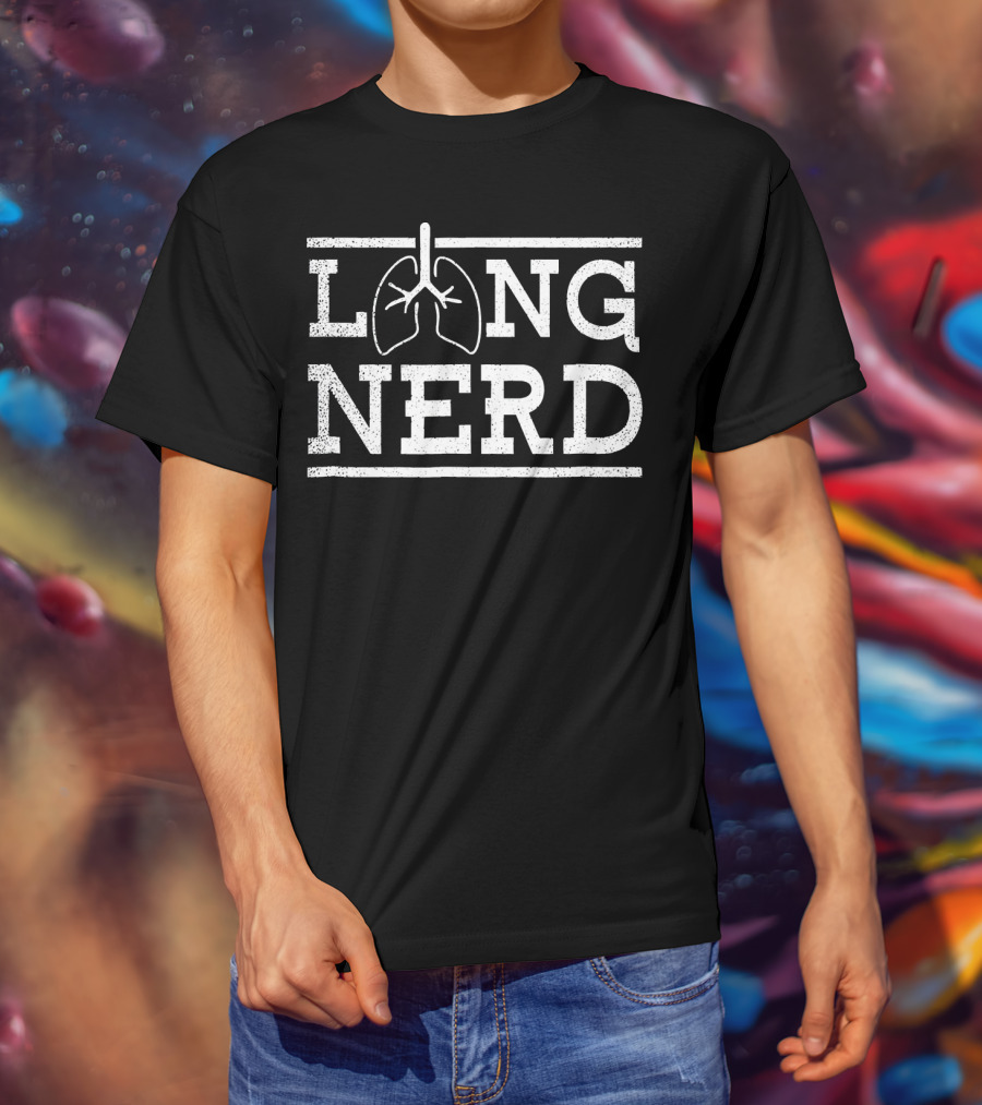 Lung Nerd Respiratory Therapist Science Humor T-Shirt